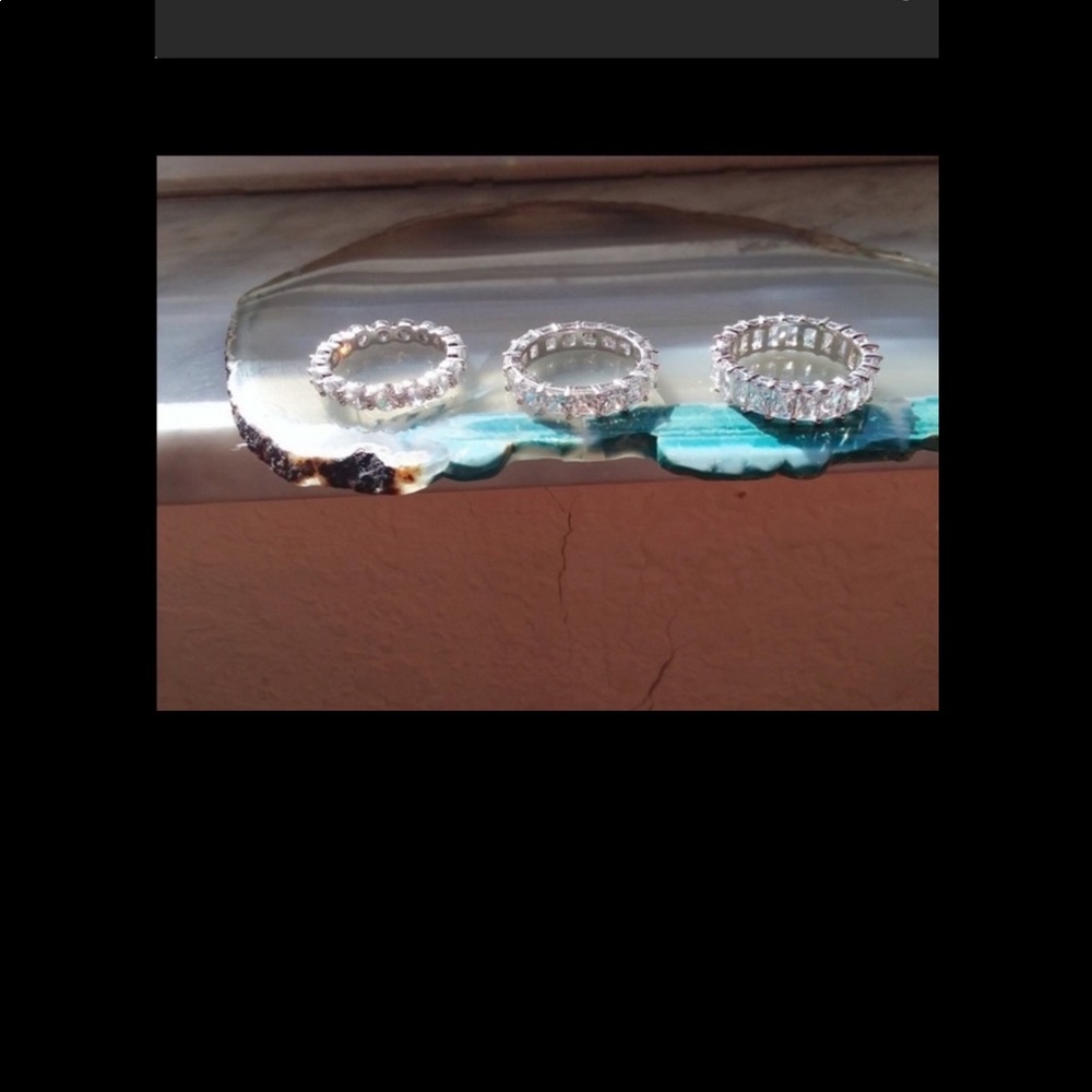 Luxe Swarovski Crystal sparkling eternity rings..